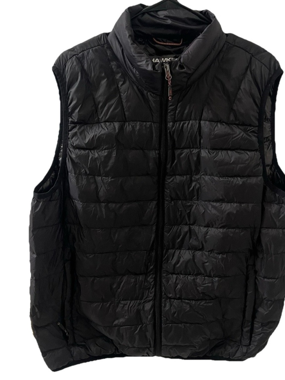 Hawke & Co Men’s Black Down Insulated Lightweight Zip Up Vest Sz Large Packable